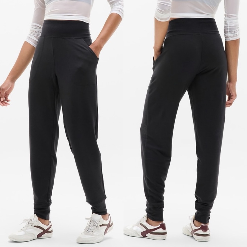 Athleta Women’s Coaster Luxe High Rise Jogger Pants Ultra-Soft in Black XL
